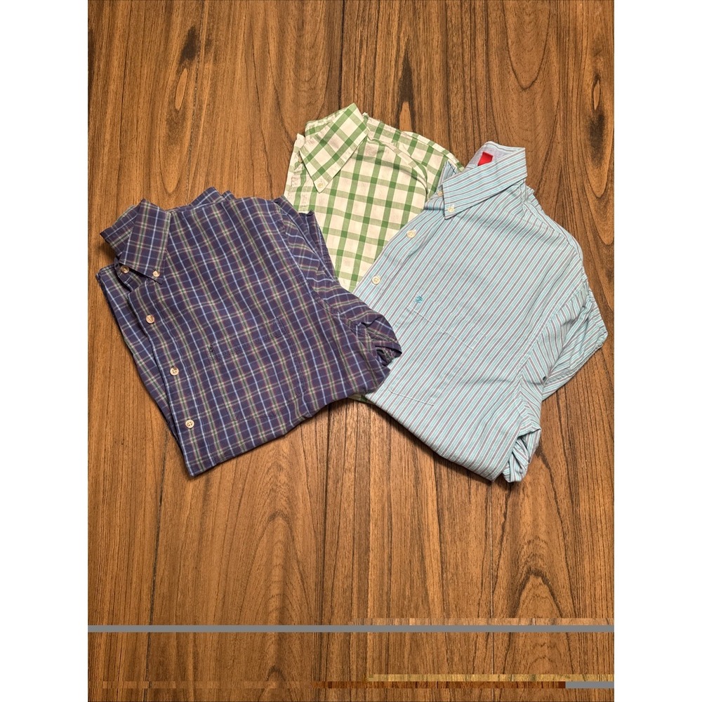 Izodā Men's BUNDLE 3-Long Sleeve Button Up Shirts, Plaid Prints, Sz Large